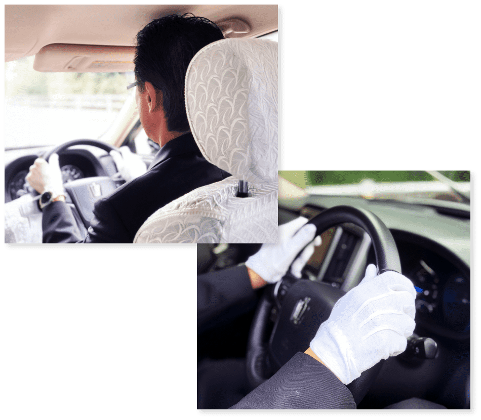 運転をする様子